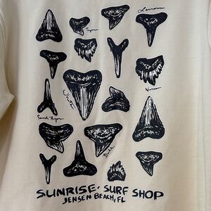Cream Shark Unisex Sweatshirt.  Sunrise Surf shop Jensen Beach FL